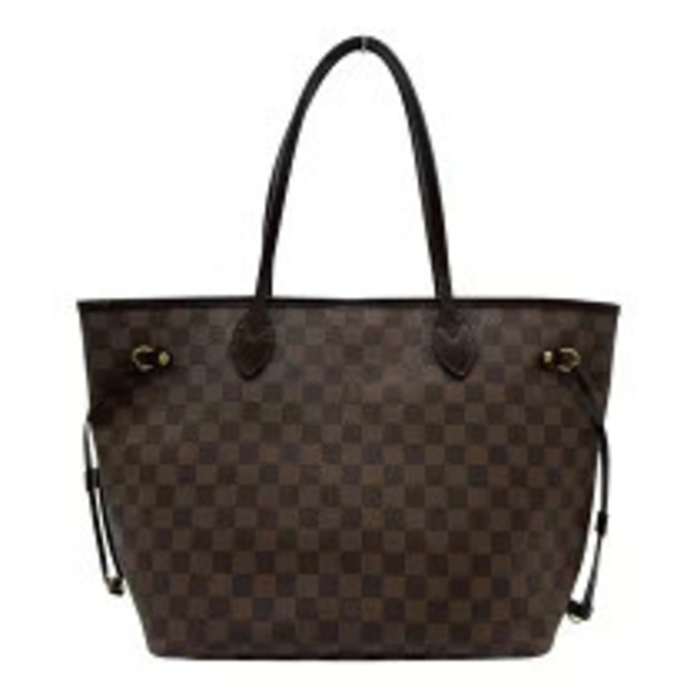 Louis Vuitton Neverfull Damier Leather Tote Bag Brown